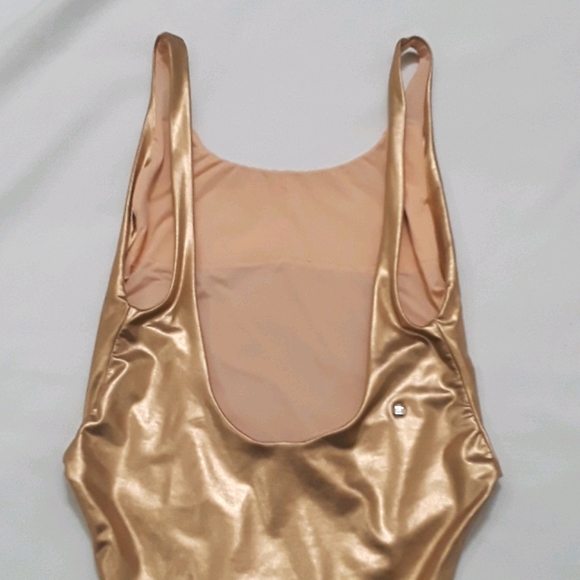 Dolce Vita Rose Gold  Metallic High Cut One Piece - Picture 8 of 10